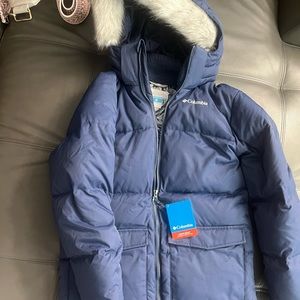 Columbia youth large down filled winter jacket coat. Brand new!